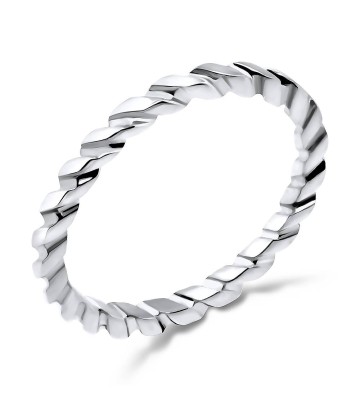 Braided Band Style Silver Ring NSR-460